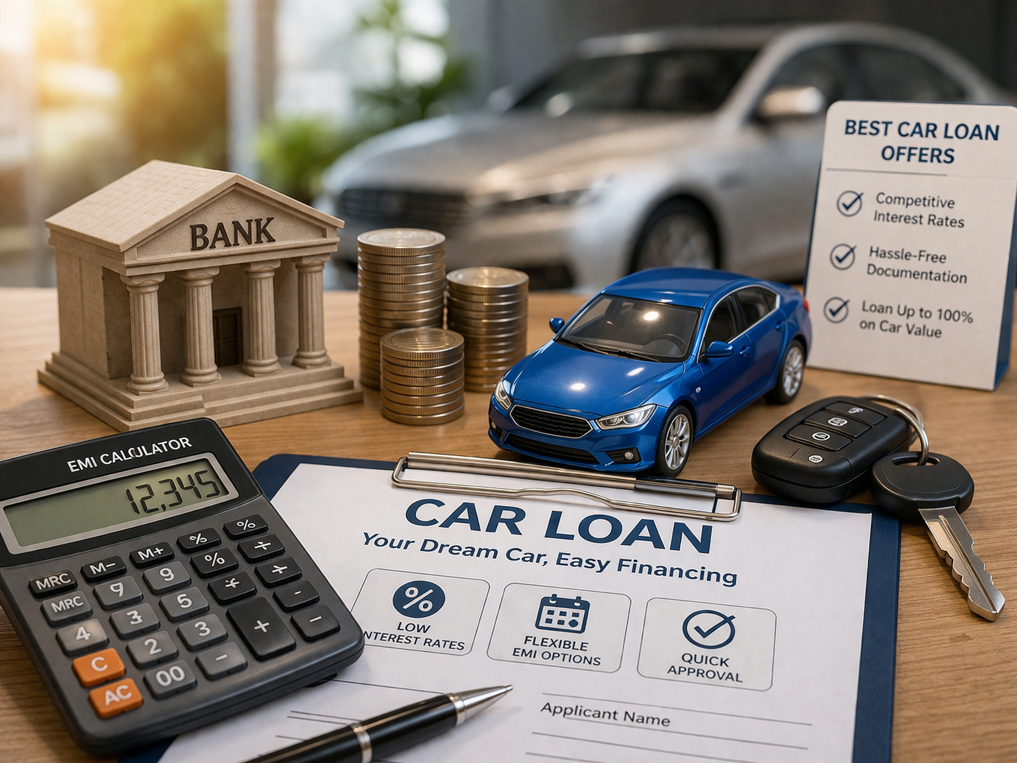 Car loan EMI calculation and best car loan offers from top banks in India